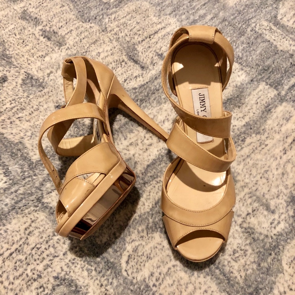 [Jimmy Choo] Nude Patent Heels